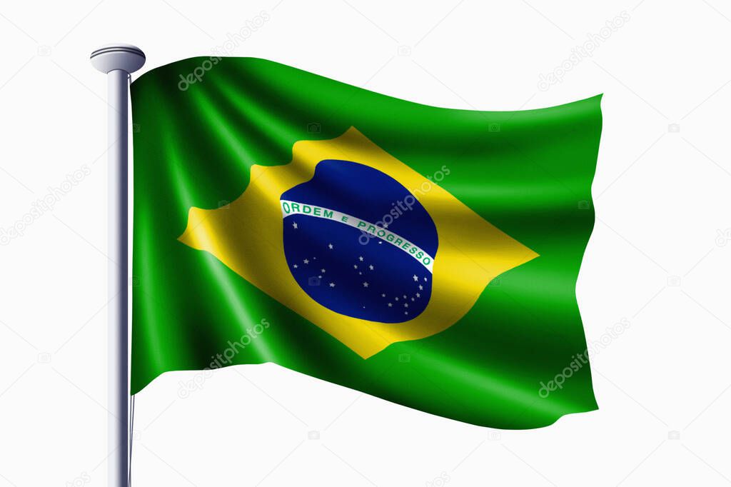 Brazil flag waving banner
