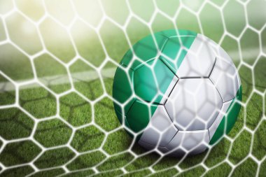 Nijerya futbol topu kale ağında