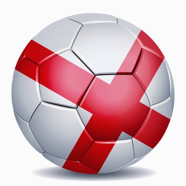 Futbol topunda İngiltere bayrağı