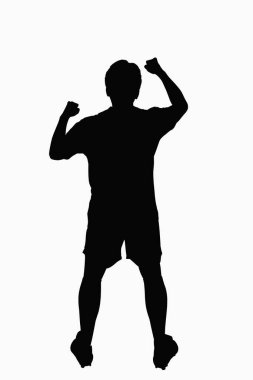 Bir futbolcunun silueti