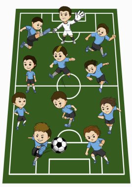 Arjantin takım oluşumunun gösterimi