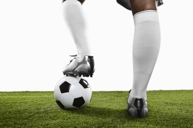 Başlamaya hazır bir futbolcu