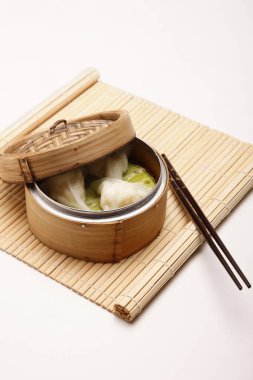 Bambu buharlı Dim sum.