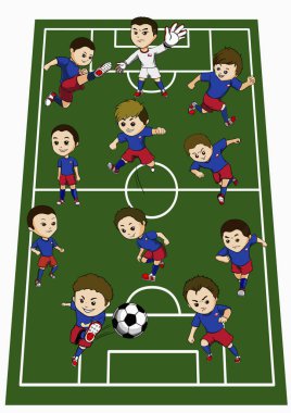 Şili takım oluşumunun gösterimi