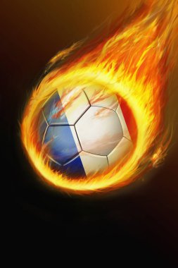 Alevli Fransa futbol topu