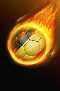 Alevli Belçika futbol topu