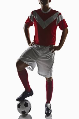 Başlamaya hazır bir futbolcu