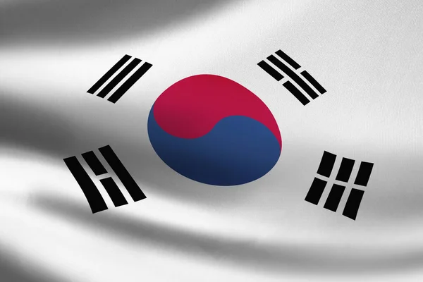 Corea Bandera República Ondeando Bandera — Foto de Stock