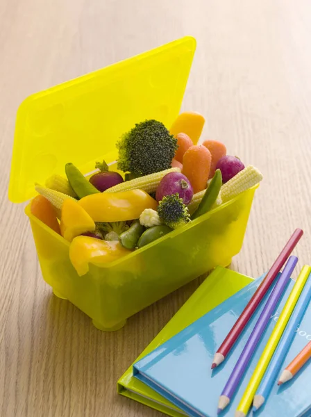 Close Vegetables Lunch Box — Stock Photo, Image