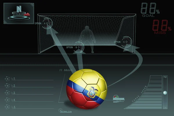 Straffspark Infographic Med Ecuador Fotboll — Stockfoto