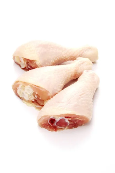 Nahaufnahme Von Rohhühnchen Drumsticks — Stockfoto