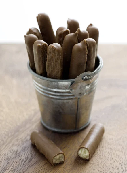 close up view of Chocolate fingers
