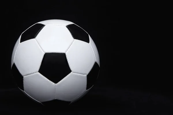Bola Futebol Fundo Preto — Fotografia de Stock