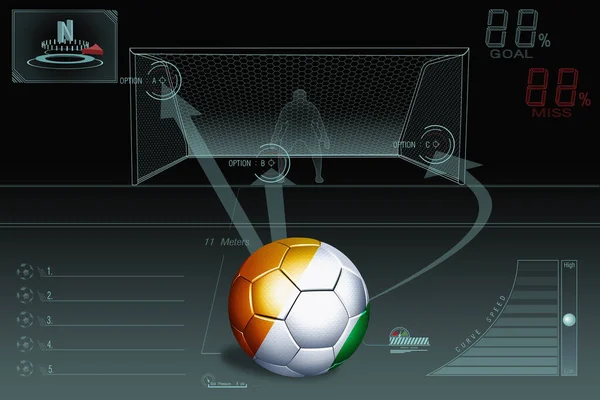 Bandeira Branca Do Futebol Ou Do Futebol Com a Bola 3d E Placar No