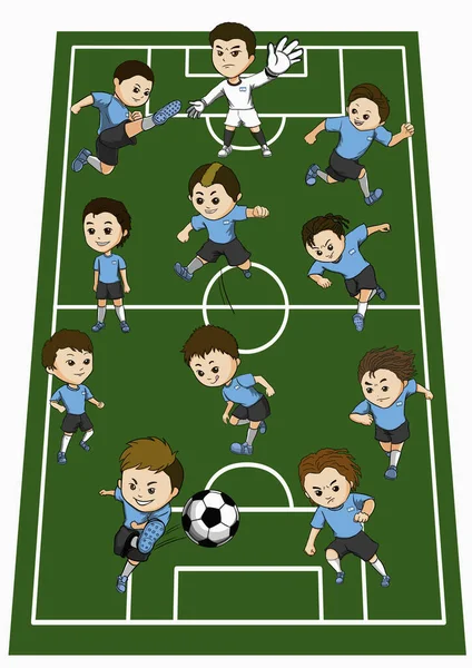 Illustration Argentina Team Formation — Stock Photo, Image