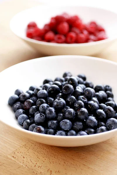 Close Blueberries Raspberries — Stock Photo, Image