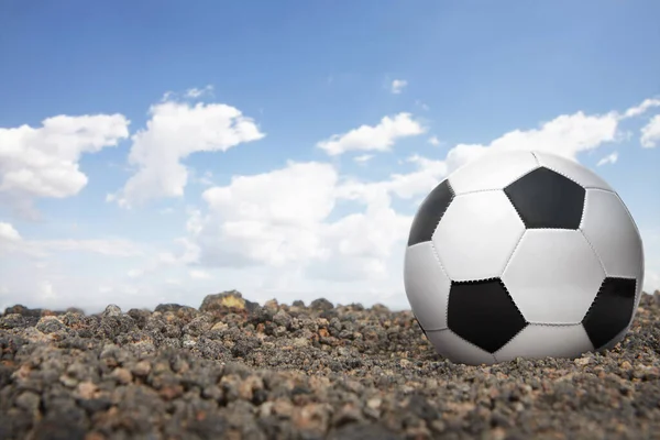 Soccer ball on the ground