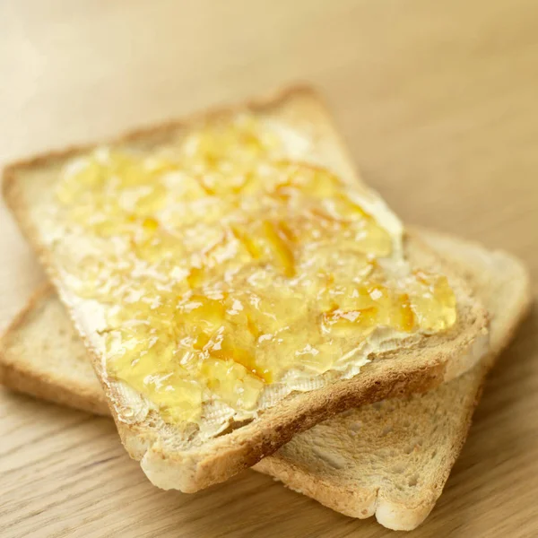 close up of  Marmalade on toast