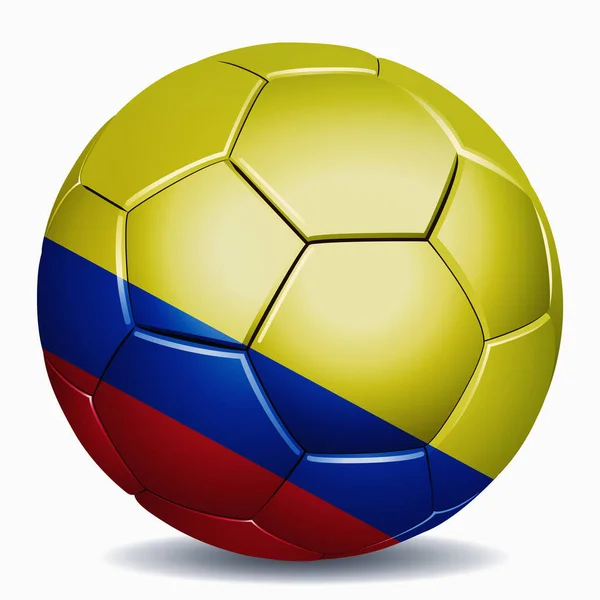 Bandera Colombia Pelota Fútbol — Foto de Stock