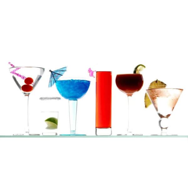 Close View Side View Cocktail Varieties — Stock Photo, Image