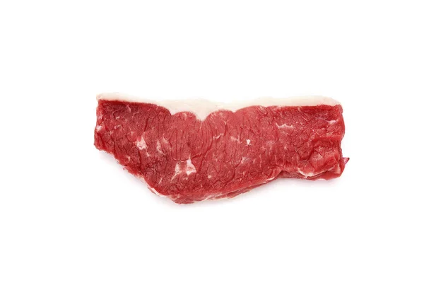 Nahaufnahme Von Rindfleisch Auf Weißem Hintergrund — Stockfoto