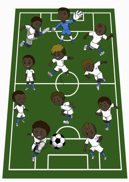 Illustrazione Della Formazione Del Team Honduras — Foto Stock