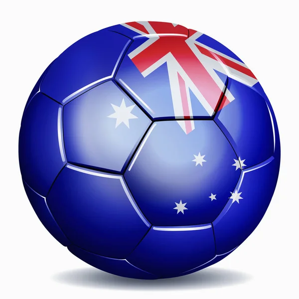 Australia Flag Soccer Ball — Stock Photo, Image