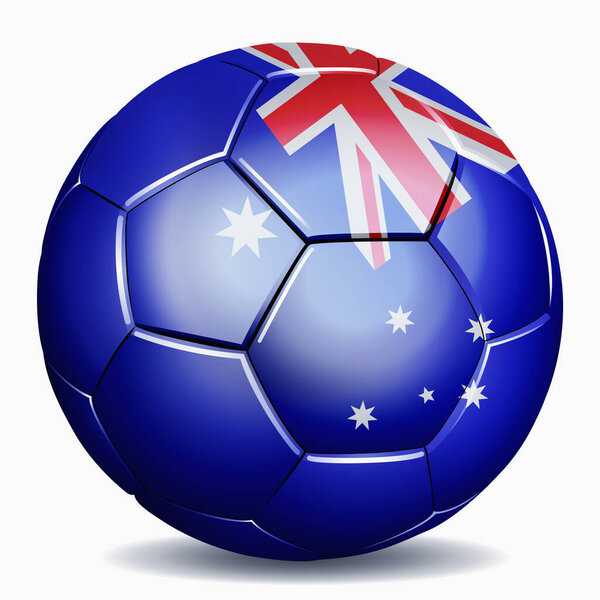 Australia flag on soccer ball