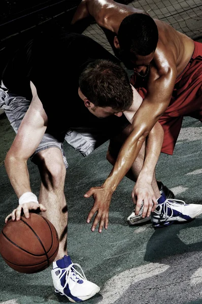 Player Trying Snatch Ball His Opponent — Stock Photo, Image