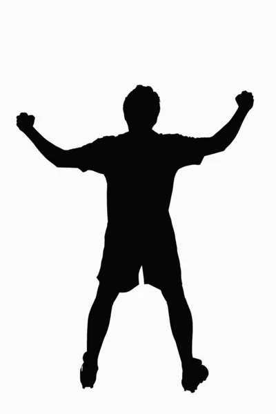 Silhouette Football Player — Stock Photo, Image