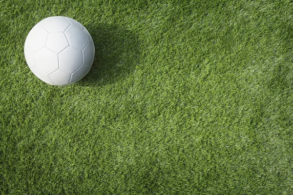 Een Voetbal Het Speelveld — Stockfoto