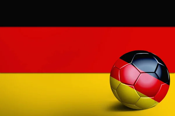 Deutschland Fahne Mit Fußball — Stockfoto