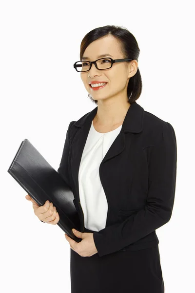 Retrato Una Mujer Negocios Sonriendo — Foto de Stock