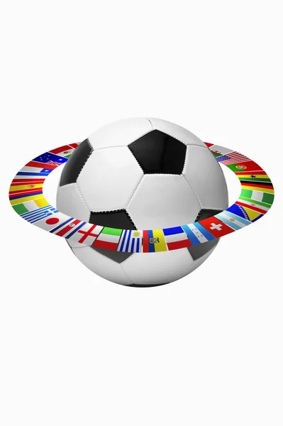 Флаги Представления Футбольных Команд — стоковое фото