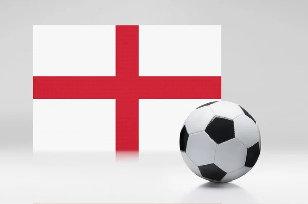 England Fahne Mit Einem Fußball — Stockfoto