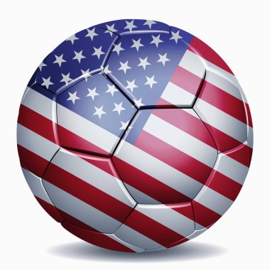 Futbol topunda Amerika Birleşik Devletleri bayrağı