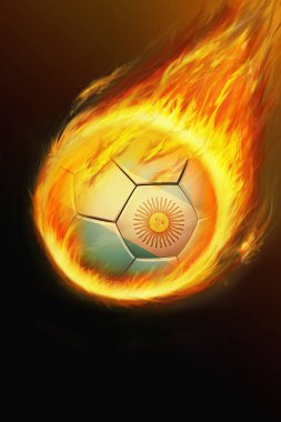 Alevli Arjantin futbol topu