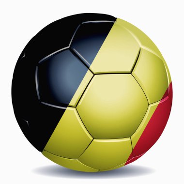 Futbol topunda Belçika bayrağı
