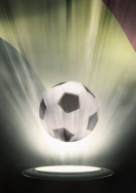 Belçika bayraklı bir futbol topu