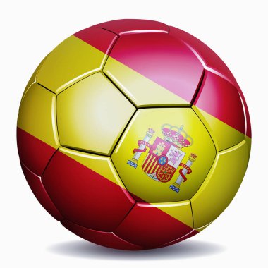 Futbol topunda İspanya bayrağı