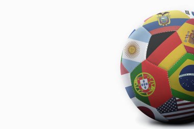 Futbol topunda ulusal bayraklar
