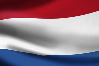 Hollanda bayrağı dalgalanırken