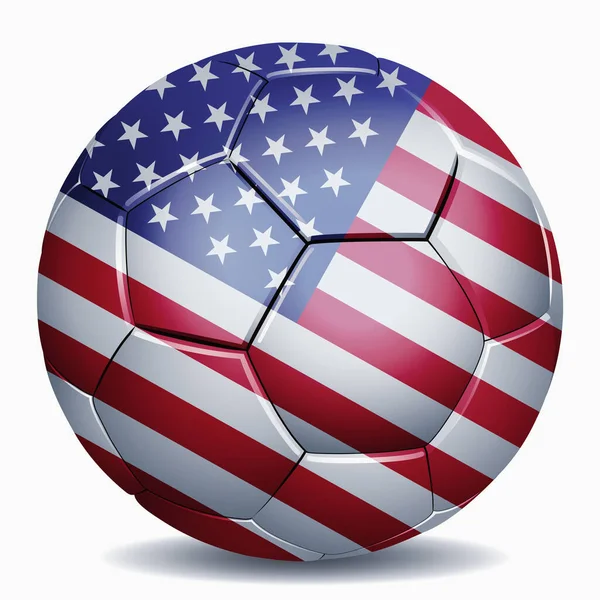 Estados Unidos América Bandeira Bola Futebol — Fotografia de Stock