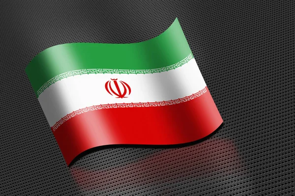 伊朗国旗飘扬 — 图库照片
