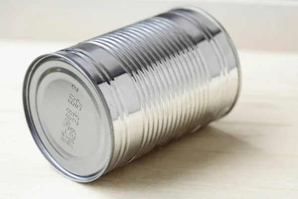 close up view of A tin can
