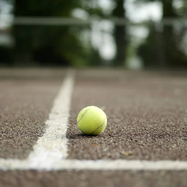Pelota Tenis Pista Tenis — Foto de Stock