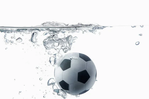 Soccer Ball Splashing Water — Stock Photo, Image