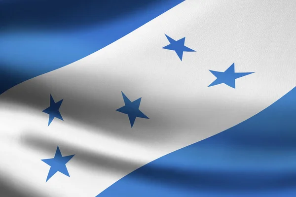 Honduras Flagge Schwenkt Banner — Stockfoto