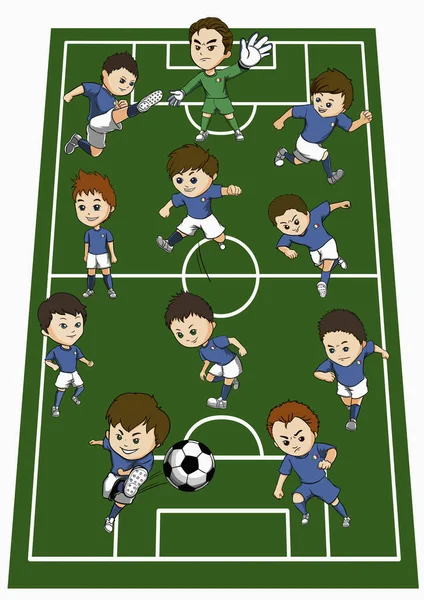 Illustration Der Teambildung Italien — Stockfoto