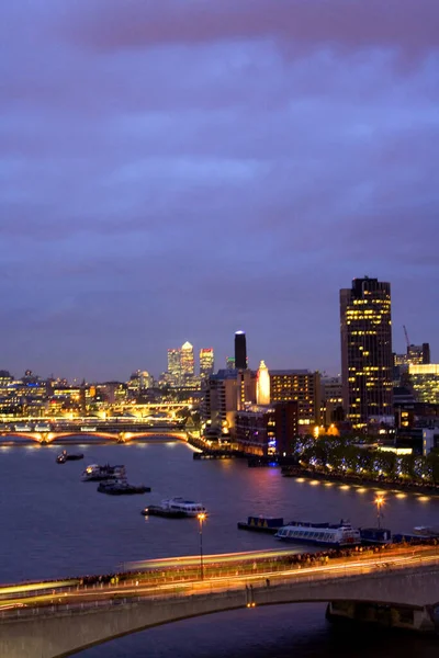 Thames View Eastwards Nascer Sol — Fotografia de Stock